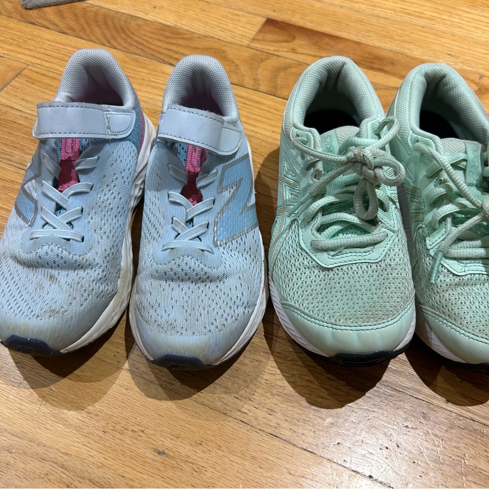 Asics Kids' Sneakers - Light Blue and Mint Green